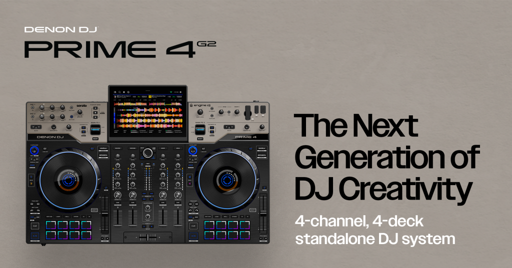 DENON DJ PRIME 4 G2 With the Phrase The Next Generation of DJ Creativity